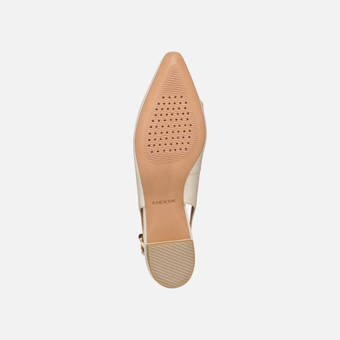 Slingbacks with low heels GISELDA15 WOMAN Papyrus - image number 6 | GEOX