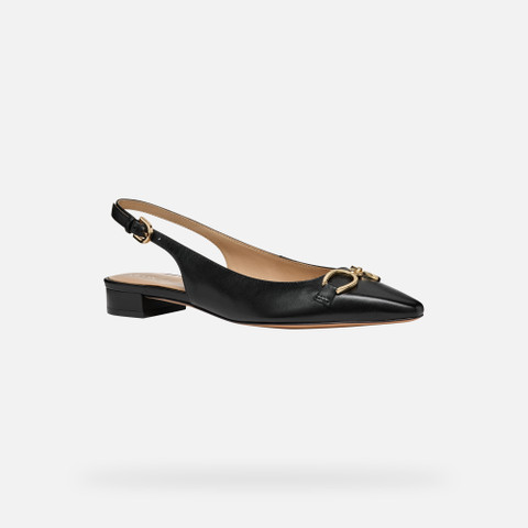 Slingbacks with low heels GISELDA15 WOMAN Black - image number 2 | GEOX