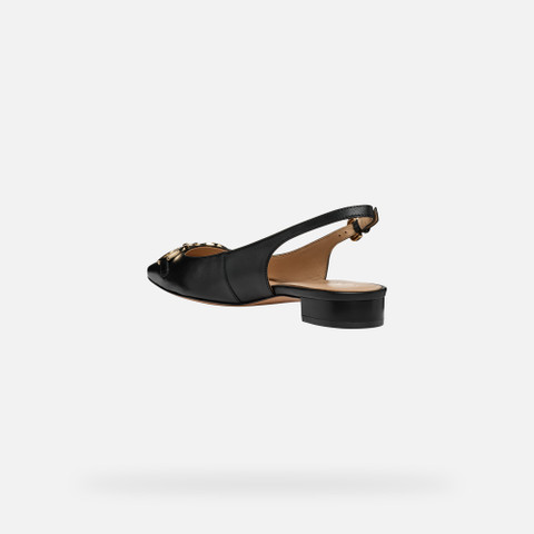 Slingbacks with low heels GISELDA15 WOMAN Black - image number 3 | GEOX