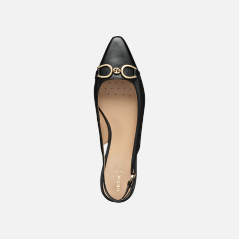 Slingbacks with low heels GISELDA15 WOMAN Black - image number 5 | GEOX