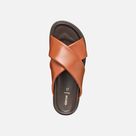 Slippers ADELASH WOMAN Brick - image number 5 | GEOX