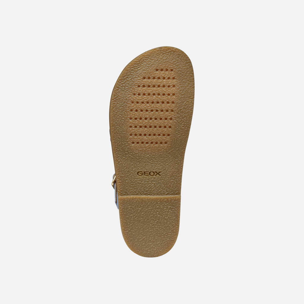 Flat sandals ADELASH WOMAN Light Blue/Papyrus - image number 6 | GEOX