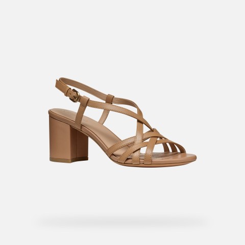 Medium-heeled sandals VIRNILISA 65 S WOMAN Beige - image number 3 | GEOX