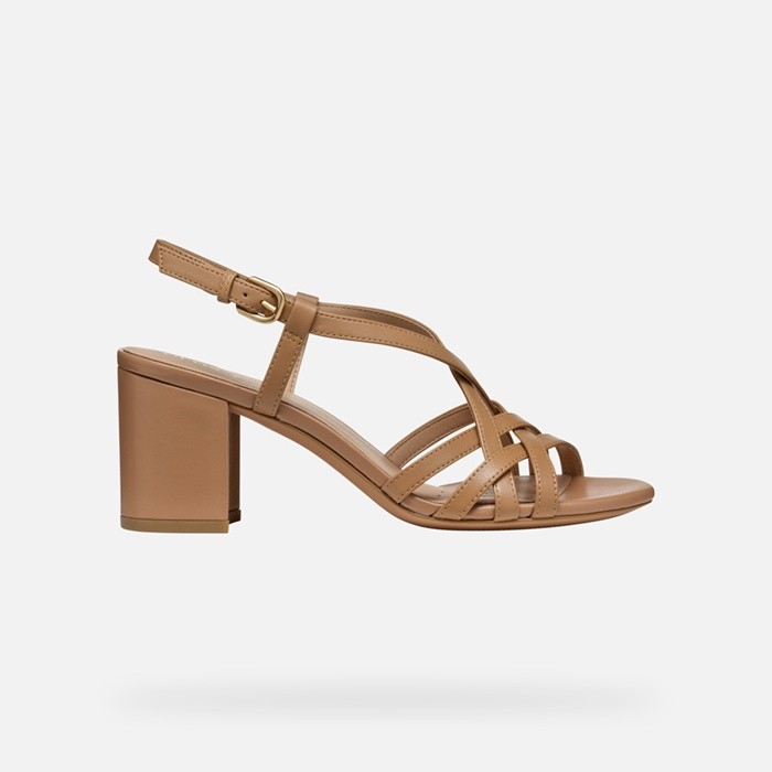 Medium-heeled sandals VIRNILISA 65 S WOMAN Beige | GEOX