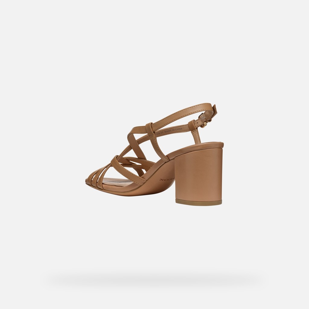 Medium-heeled sandals VIRNILISA 65 S WOMAN Beige - image number 4 | GEOX