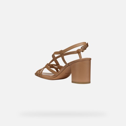 Medium-heeled sandals VIRNILISA 65 S WOMAN Beige - image number 4 | GEOX