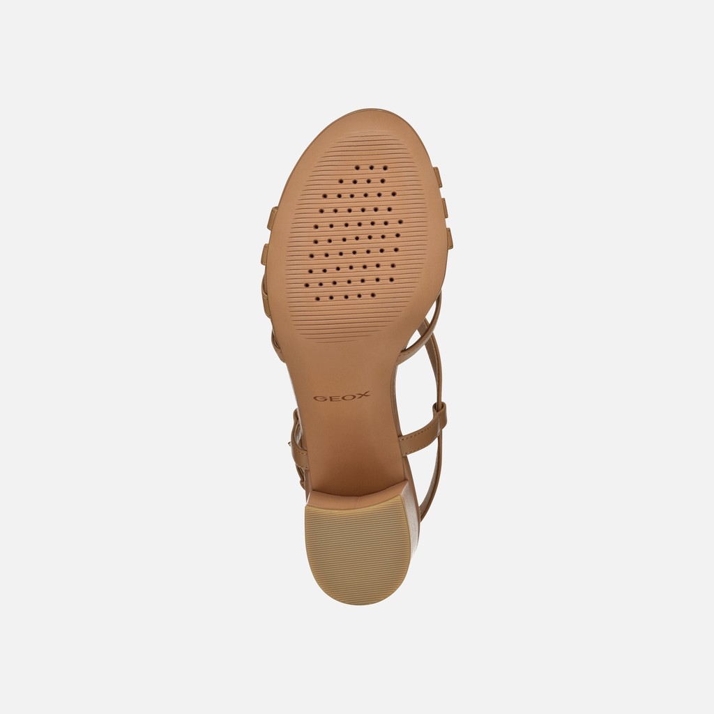 Medium-heeled sandals VIRNILISA 65 S WOMAN Beige - image number 7 | GEOX