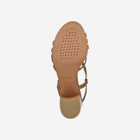 Medium-heeled sandals VIRNILISA 65 S WOMAN Beige - image number 7 | GEOX