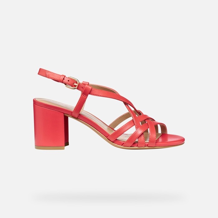 Medium-heeled sandals VIRNILISA 65 S WOMAN Coral | GEOX