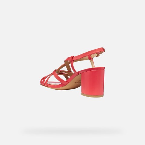 Medium-heeled sandals VIRNILISA 65 S WOMAN Coral - image number 3 | GEOX
