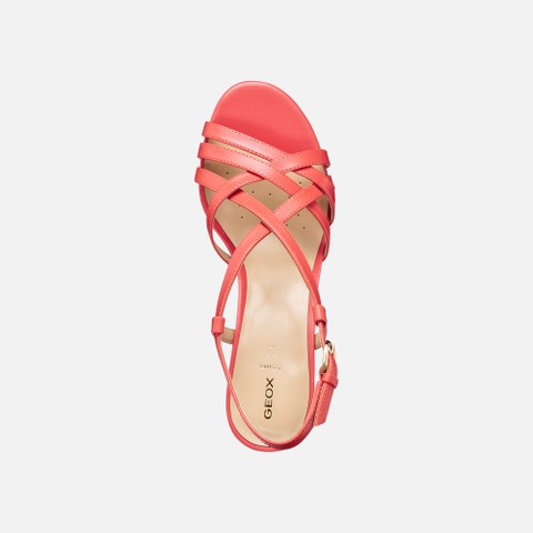 Medium-heeled sandals VIRNILISA 65 S WOMAN Coral - image number 5 | GEOX