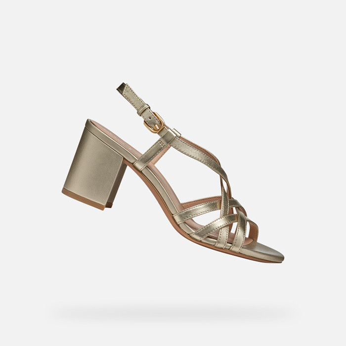 Medium-heeled sandals VIRNILISA 65 S WOMAN Light Gold | GEOX