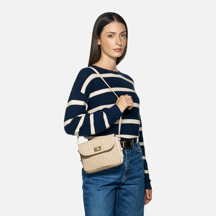 Cross-body bag KLEOPY BAG WOMAN Natural/Papyrus | GEOX