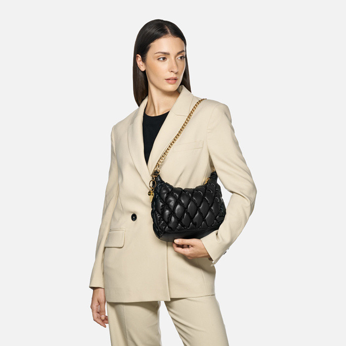 Shoulder bag PLUMMERY BAG WOMAN Black | GEOX