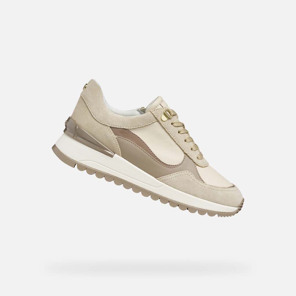 Wedge sneakers DESYA WOMAN Light taupe/Papyrus - image number 0 | GEOX