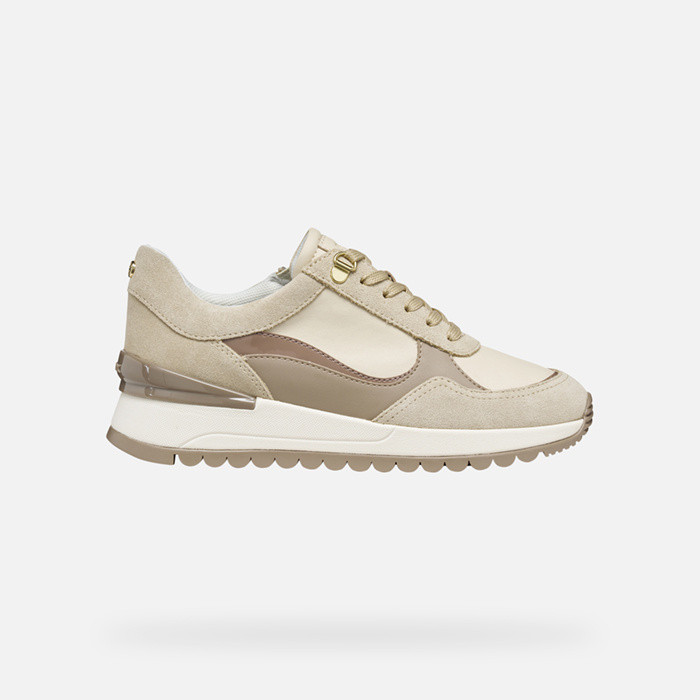Wedge sneakers DESYA WOMAN Light taupe/Papyrus | GEOX