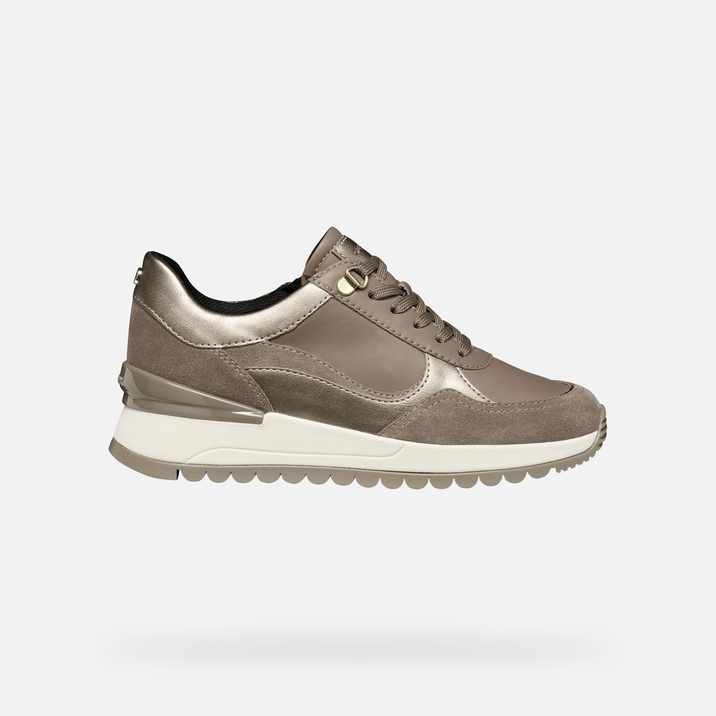 Wedge sneakers DESYA WOMAN Taupe/Sand - image number 1 | GEOX