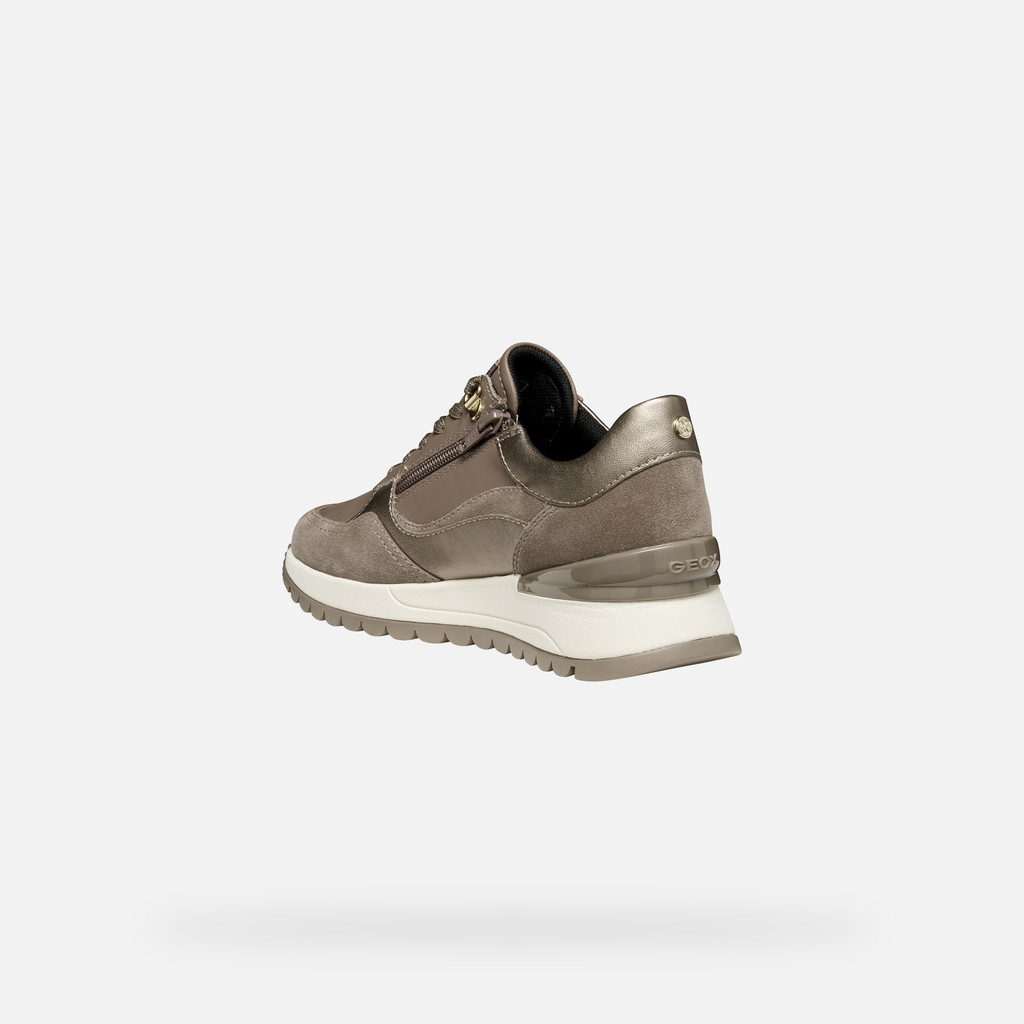 Wedge sneakers DESYA WOMAN Taupe/Sand - image number 4 | GEOX