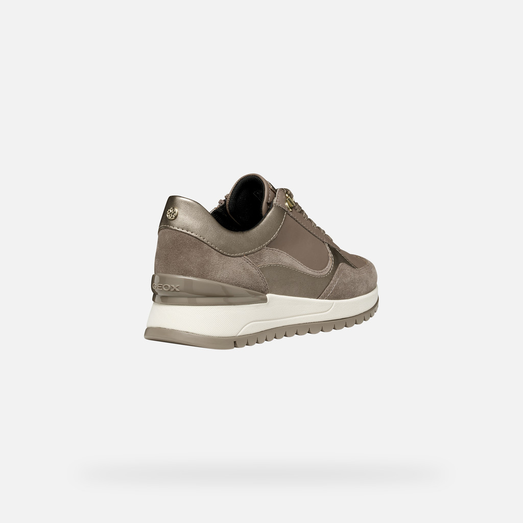 Wedge sneakers DESYA WOMAN Taupe/Sand - image number 5 | GEOX