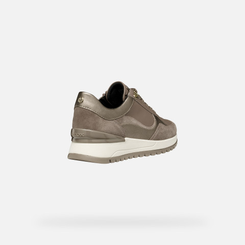 Wedge sneakers DESYA WOMAN Taupe/Sand - image number 5 | GEOX