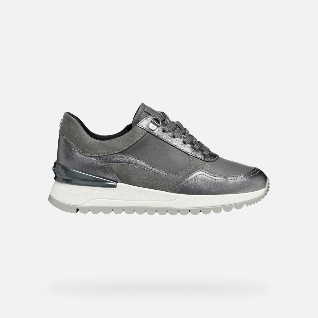 Low top sneakers DESYA WOMAN Dark Gray/Gun - image number 1 | GEOX