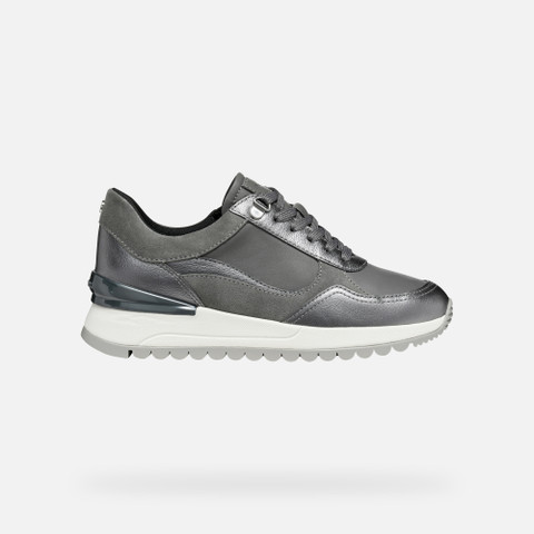 Low top sneakers DESYA WOMAN Dark Gray/Gun - image number 1 | GEOX
