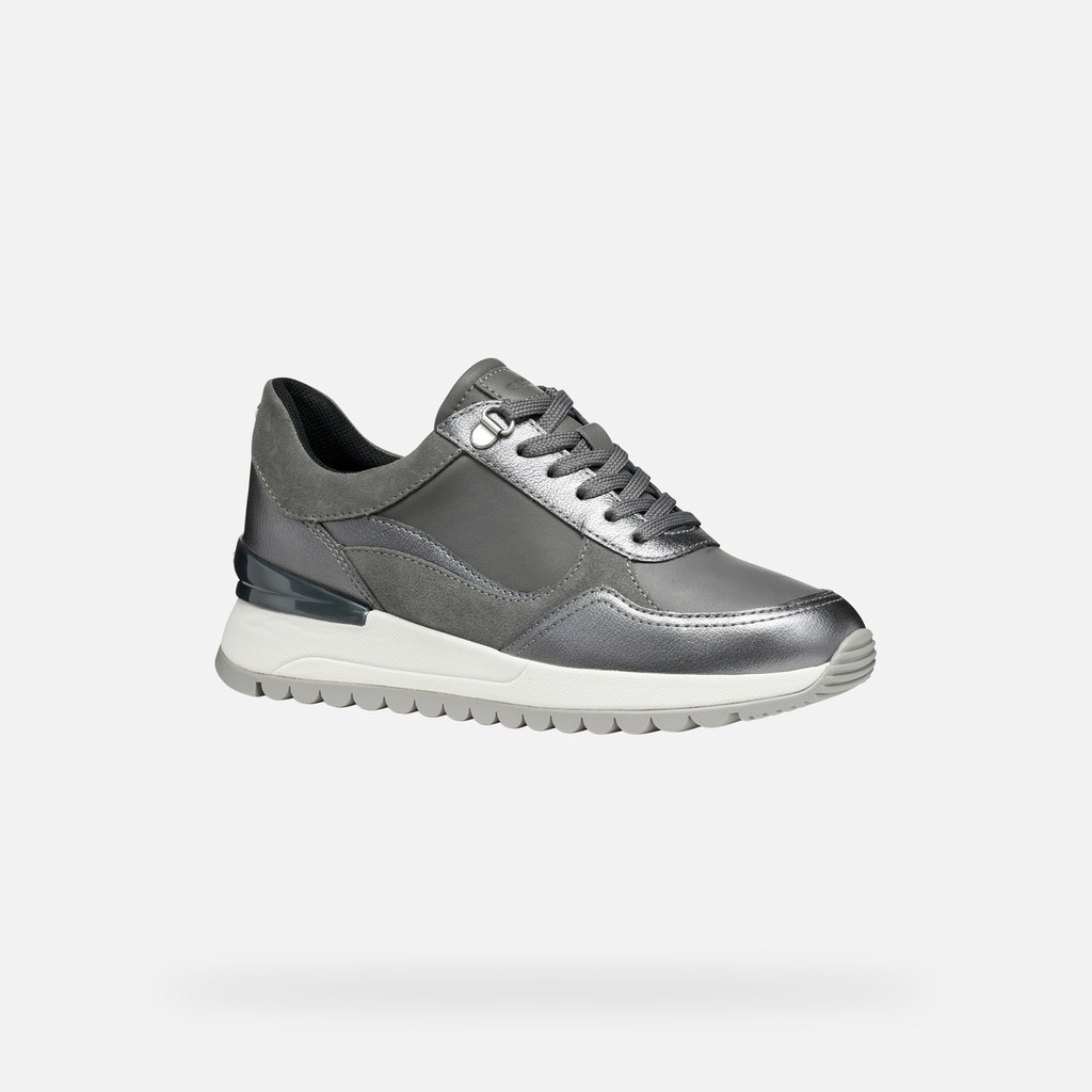 Low top sneakers DESYA WOMAN Dark Gray/Gun - image number 2 | GEOX