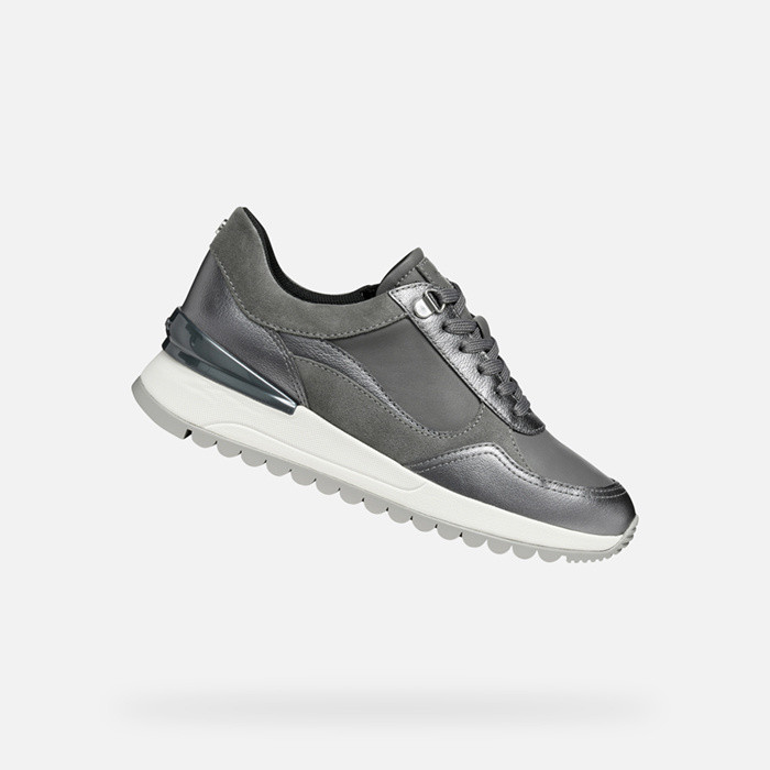 Low top sneakers DESYA WOMAN Dark Grey/Gun | GEOX
