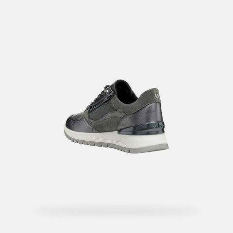 Low top sneakers DESYA WOMAN Dark Gray/Gun - image number 3 | GEOX