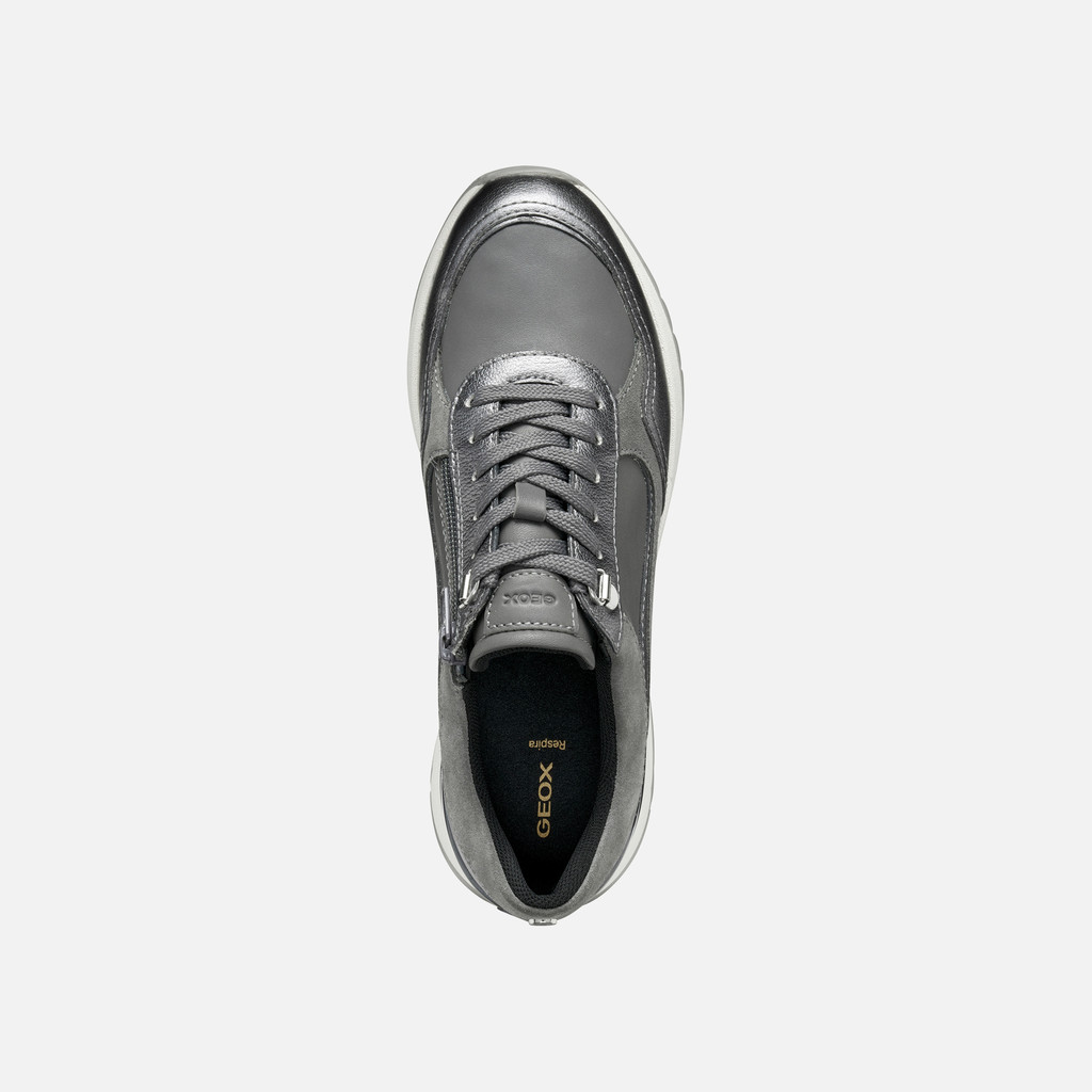 Low top sneakers DESYA WOMAN Dark Gray/Gun - image number 5 | GEOX
