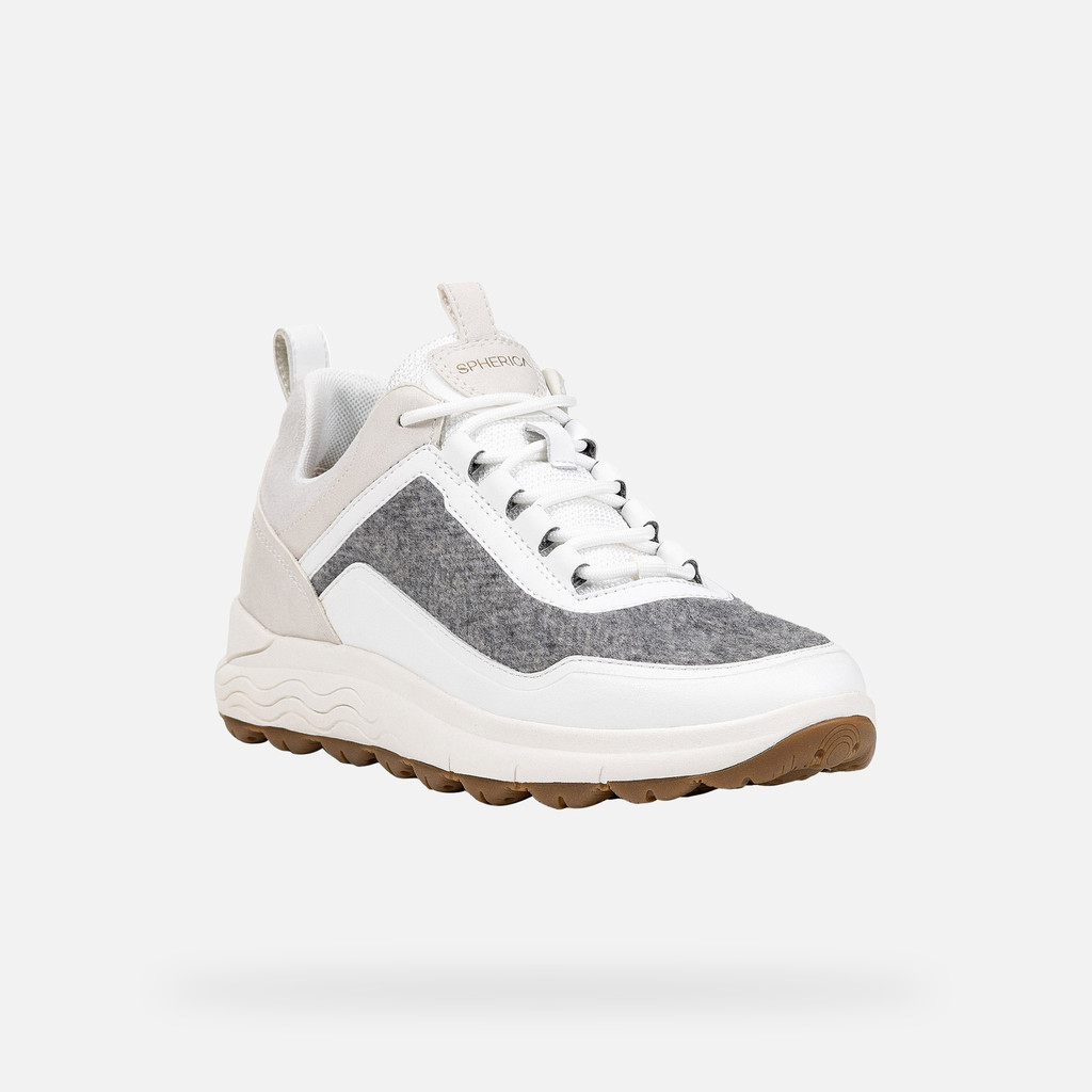 Waterproof trainers SPHERICA 4X4 WOMAN Grey/White - image number 2 | GEOX
