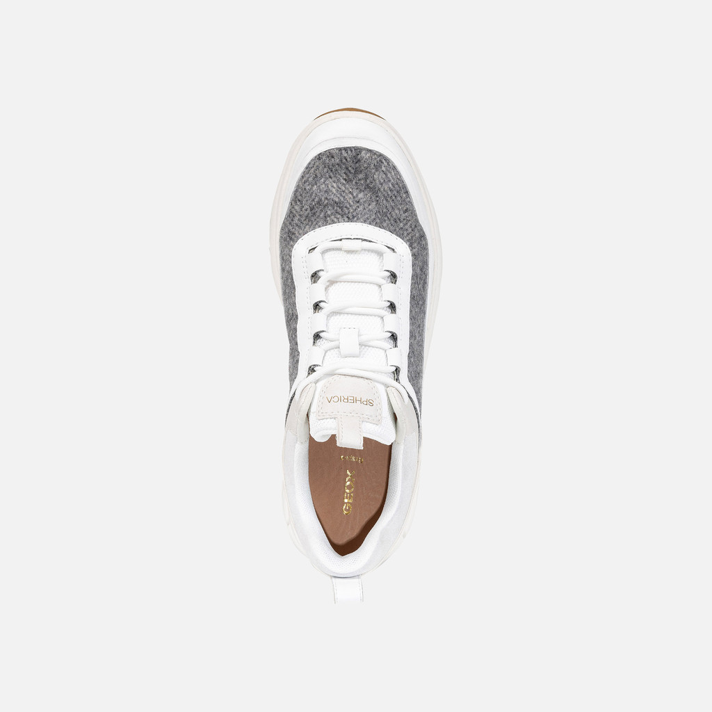 Waterproof trainers SPHERICA 4X4 WOMAN Grey/White - image number 5 | GEOX