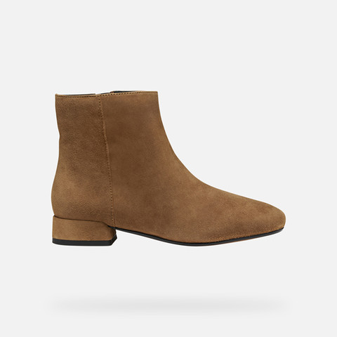 Low heel ankle boots DHYALMA WOMAN Mud - image number 1 | GEOX