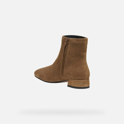Low heel ankle boots DHYALMA WOMAN Mud - image number 3 | GEOX