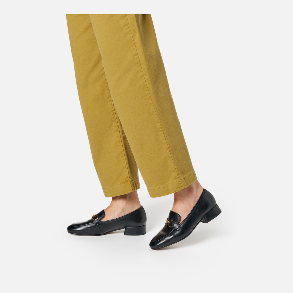 Leather loafers DHYALMA WOMAN Black - image number 2 | GEOX