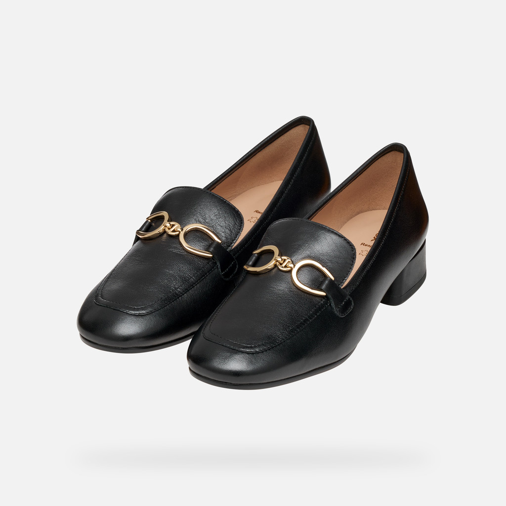 Leather loafers DHYALMA WOMAN Black - image number 8 | GEOX