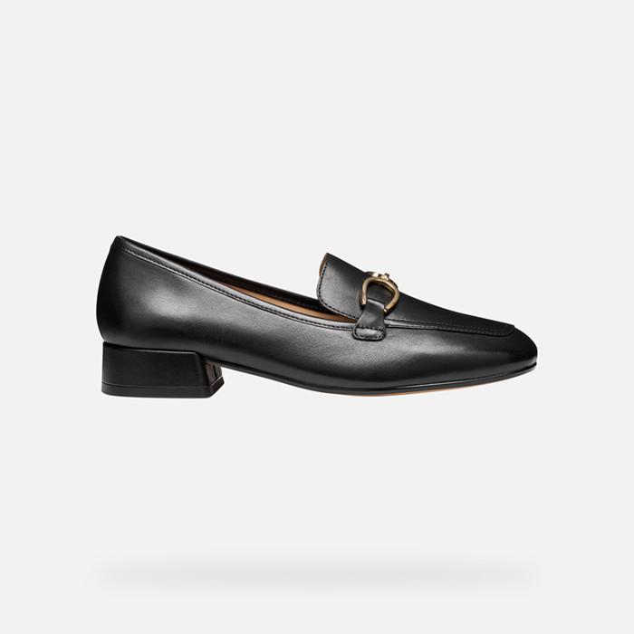 Leather loafers DHYALMA WOMAN Black | GEOX