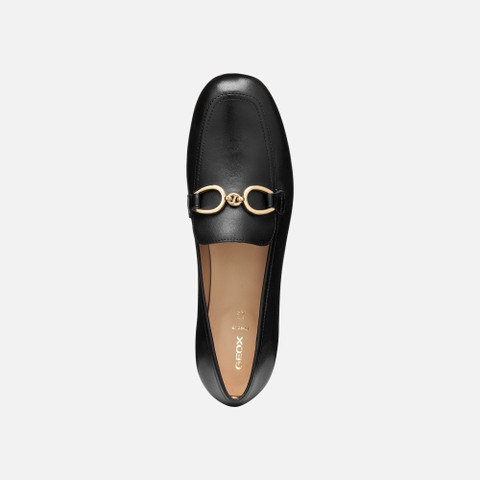 Leather loafers DHYALMA WOMAN Black - image number 5 | GEOX