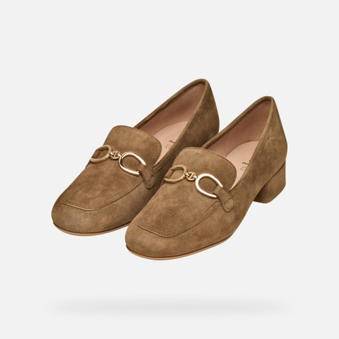 Mocassini scamosciati DHYALMA DONNA Marrone - image number 8 | GEOX