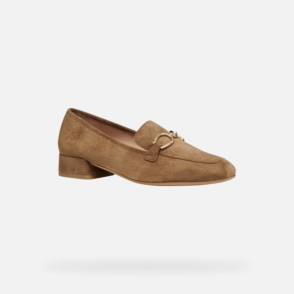 Suede loafers DHYALMA WOMAN Mud - image number 2 | GEOX
