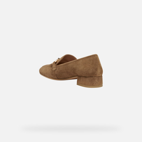 Suede loafers DHYALMA WOMAN Mud - image number 3 | GEOX