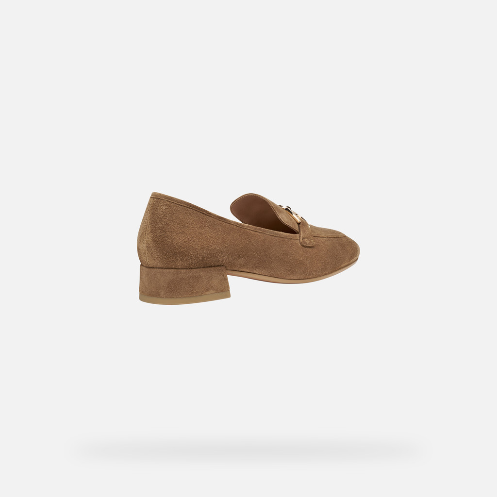 Suede loafers DHYALMA WOMAN Mud - image number 4 | GEOX