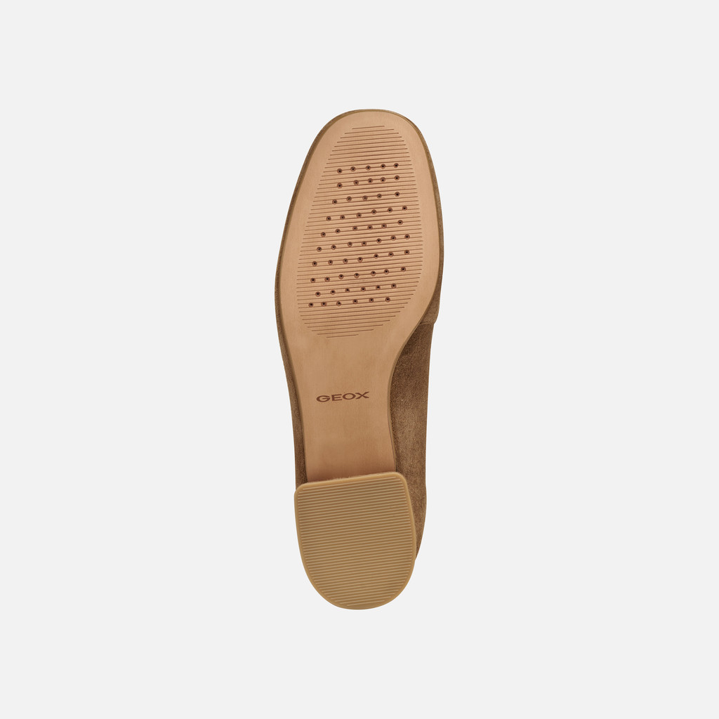 Suede loafers DHYALMA WOMAN Mud - image number 6 | GEOX