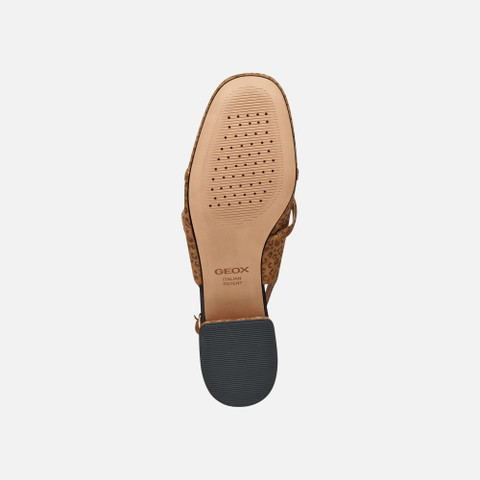 Slingbacks with low heels DHYALMA WOMAN Camel - image number 6 | GEOX