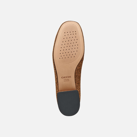 Leopard print loafers DHYALMA WOMAN Camel - image number 6 | GEOX