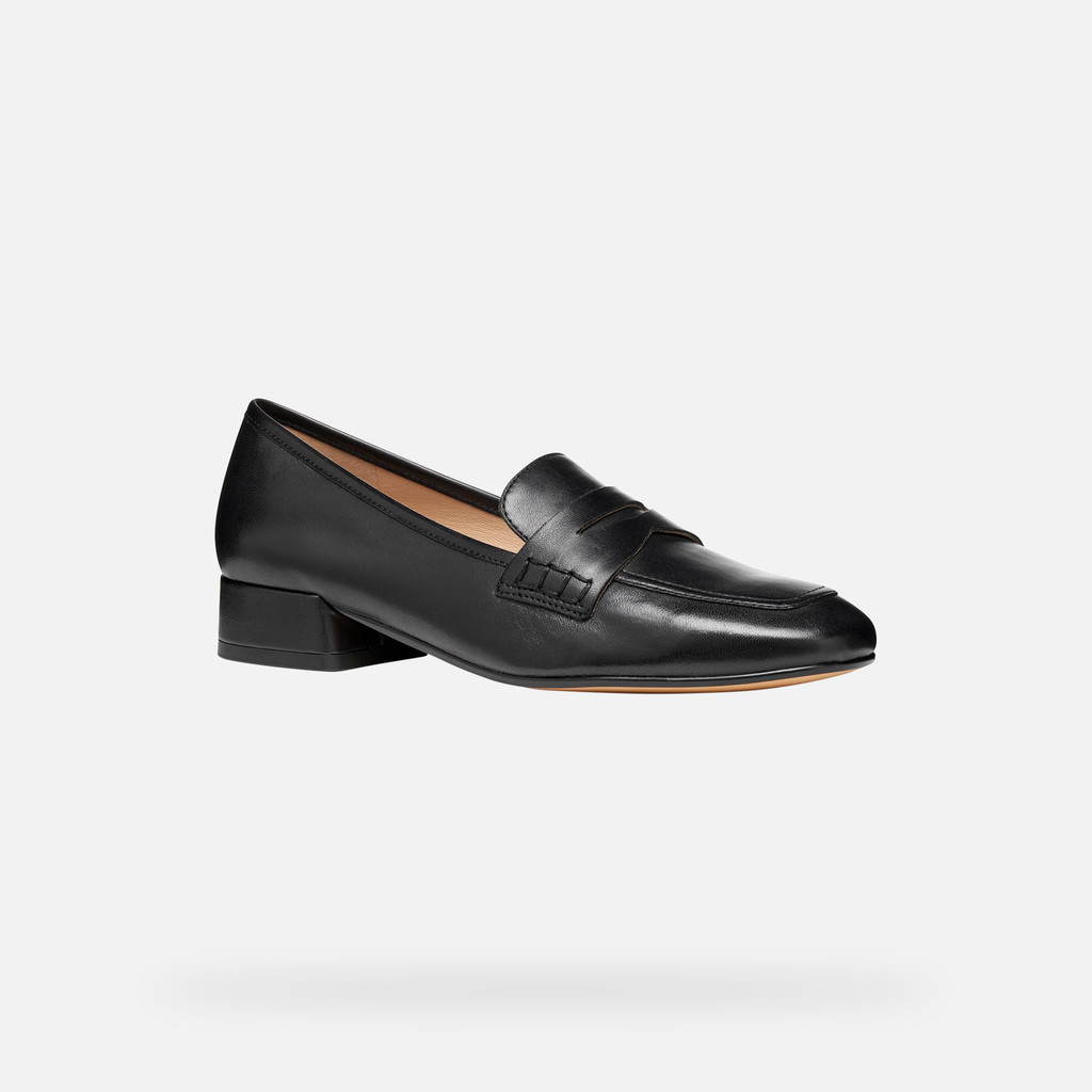 Leather loafers DHYALMA WOMAN Black - image number 2 | GEOX