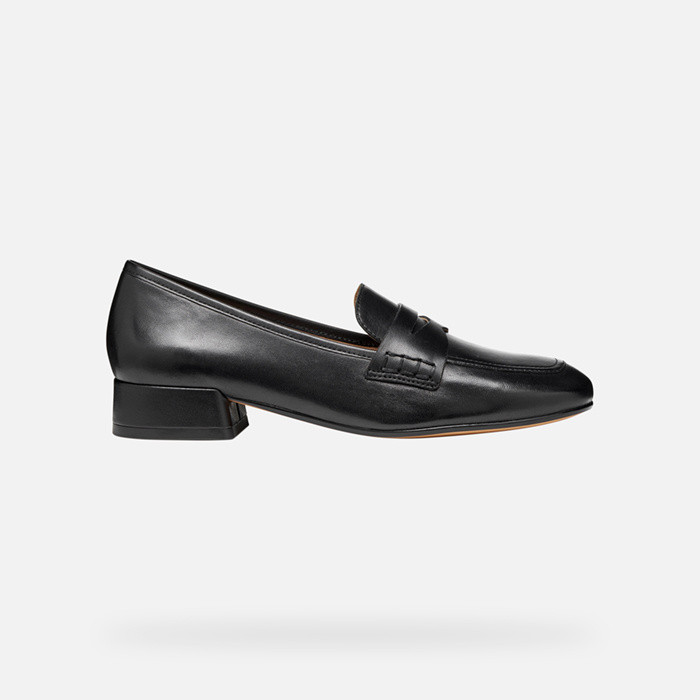 Leather loafers DHYALMA WOMAN Black | GEOX