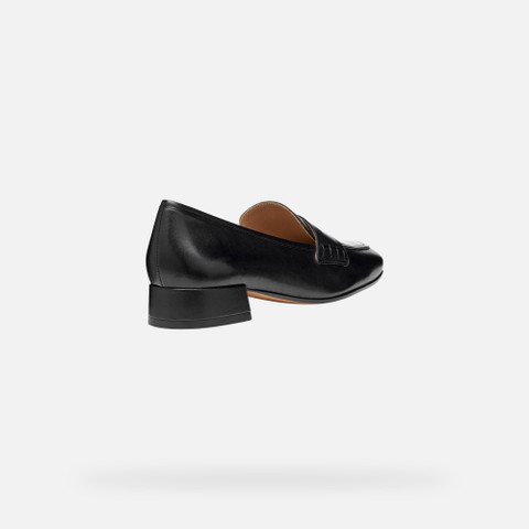 Leather loafers DHYALMA WOMAN Black - image number 4 | GEOX