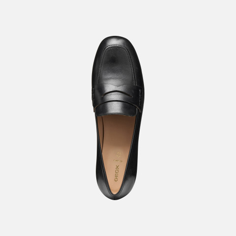 Leather loafers DHYALMA WOMAN Black - image number 5 | GEOX