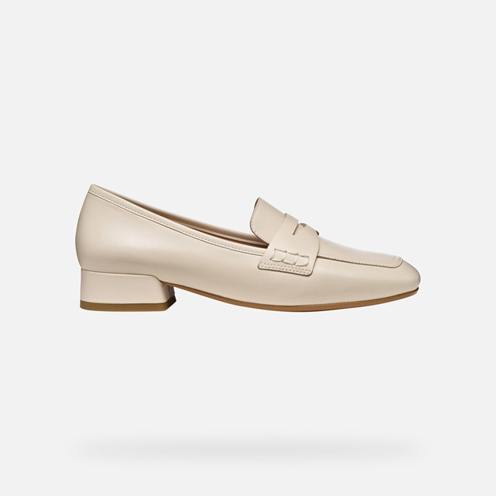 Leather loafers DHYALMA WOMAN Papyrus | GEOX